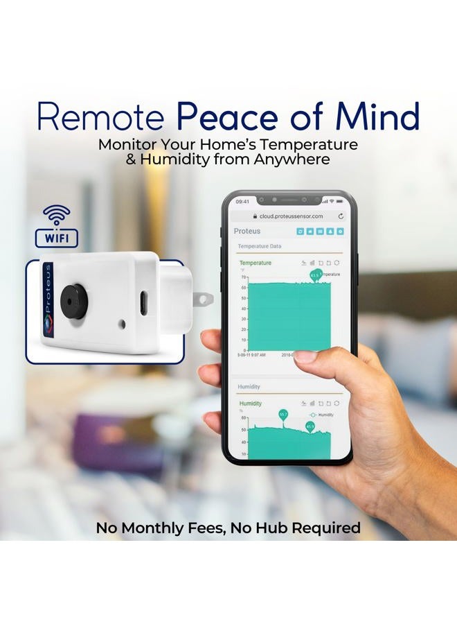 Proteus Wifi Temperature Humidity Sensor with Buzzer and Email or Text Alerts - Image 2