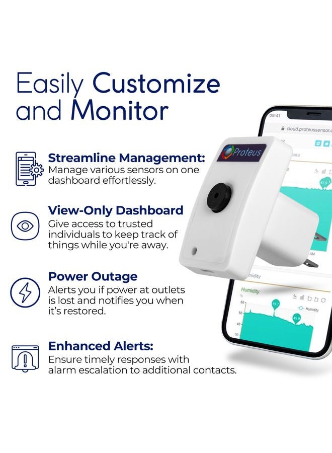 Proteus Wifi Temperature Humidity Sensor with Buzzer and Email or Text Alerts - Image 4