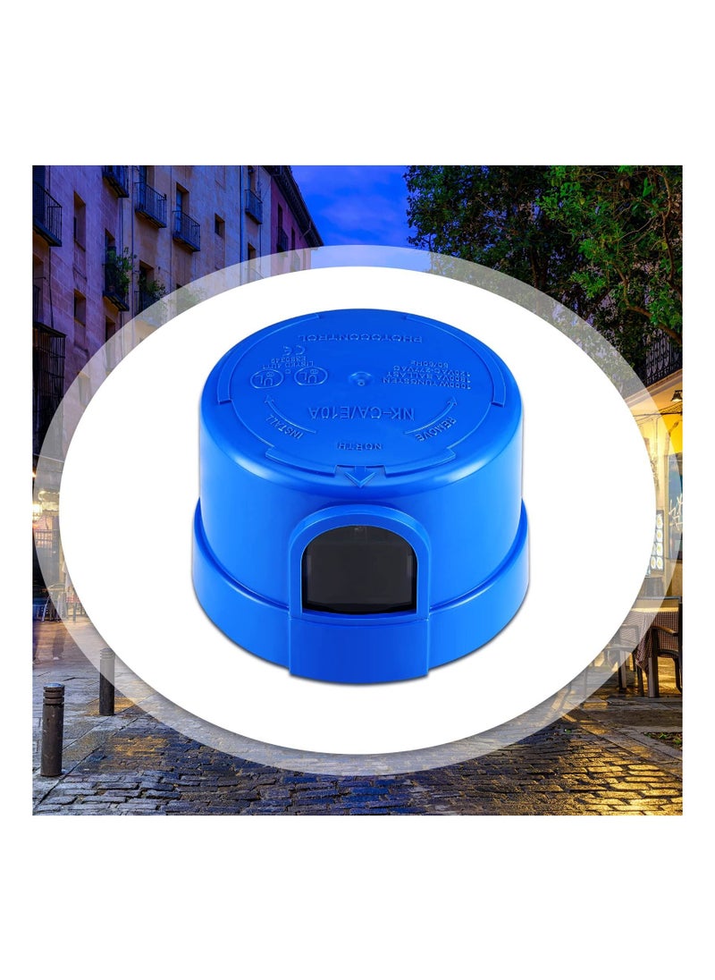 3 Pcs Photocell Twist Lock Photocell Sensor Auto on off Photocell Switch Dusk to Dawn Light Control Light Sensor for Outdoor Lights Blue