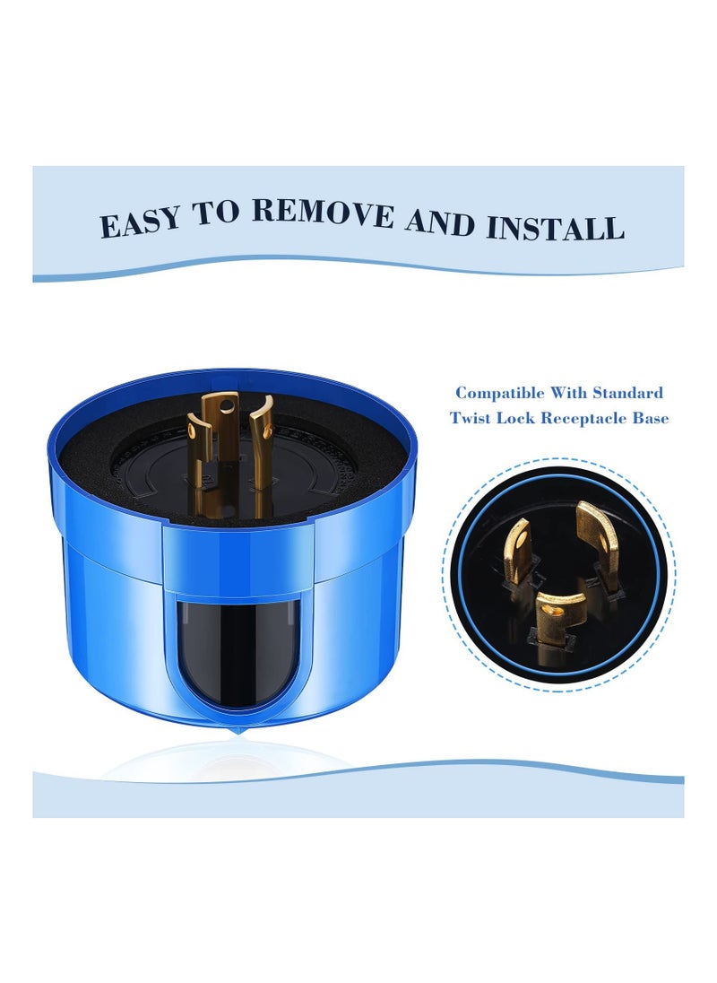 KASTWAVE 3 Pcs Photocell Twist Lock Photocell Sensor Auto on off Photocell Switch Dusk to Dawn Light Control Light Sensor for Outdoor Lights Blue  - Image 3