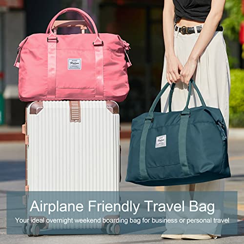 BJLFS Womens travel bags, weekender carry on for women, sports Gym Bag, workout duffel bag, overnight shoulder Bag fit 15.6 inch Laptop (Large, Peacock Blue) - Image 2