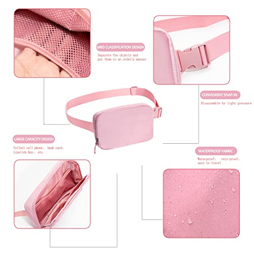 WITROMAN Belt bag Fanny pack crossbody bags for women Everywhere belt bag (pink) - Image 4