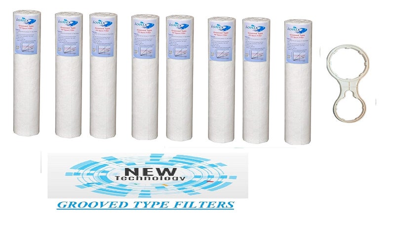 IONIX Grooved Type Spun Filter Higher Shelf Life Ultra Filteration Technology Compatible with All Standard Size 10 inch pre Filters - Image 1