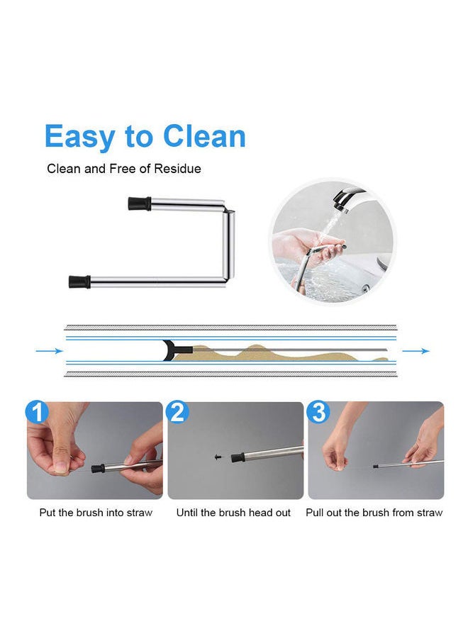 NIBEMINENT - Foldable Straw With Storage Box Grey 7.6 x 3 3.5cm - Image 1