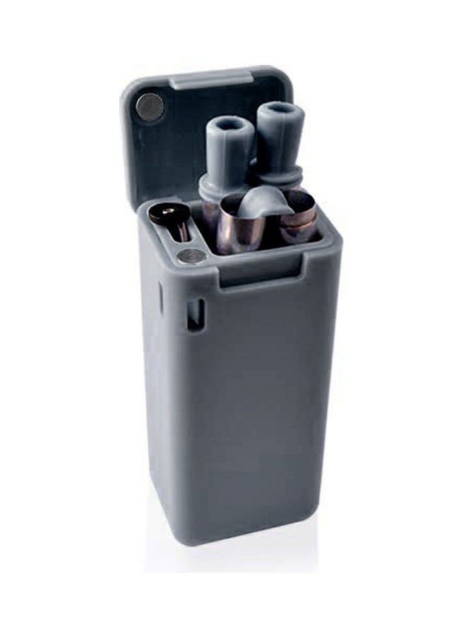 NIBEMINENT - Foldable Straw With Storage Box Grey 7.6 x 3 3.5cm - Image 1