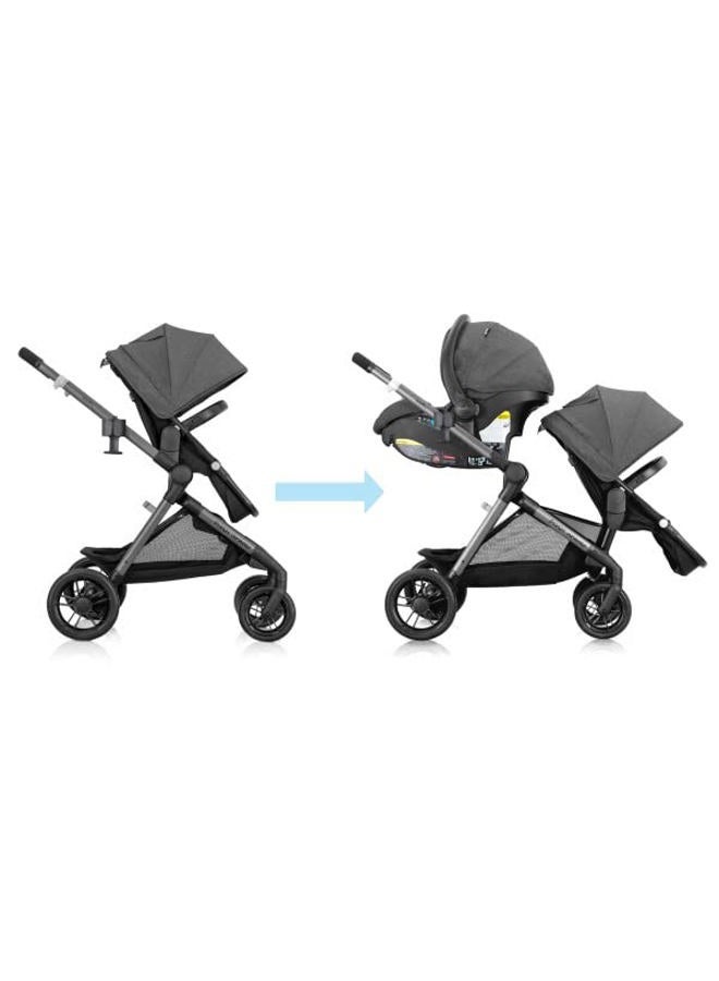 evenflo Pivot Xpand Modular Stroller (Sabino Gray) - Image 2