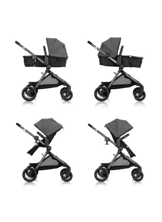 evenflo Pivot Xpand Modular Stroller (Sabino Gray) - Image 3