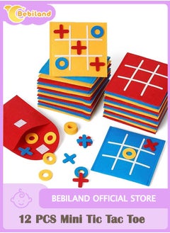 12 PCS Tic Tac Toe Mini Board Game Toy for Kids and Family,Birthday Party Favors,Goody Bag,Fun Indoor Game Night Activity, Classroom Prizes Return Gifts Goodie Bag Fillers