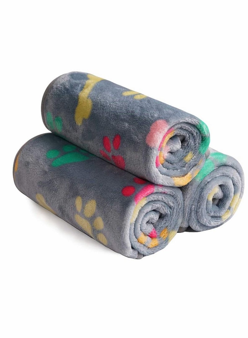 Y&D Pet Blankets, 3 Blankets Super Soft Coral Fleece Blanket Fluffy Premium Flannel Throw For Dogs Puppies Cats  - Image 2
