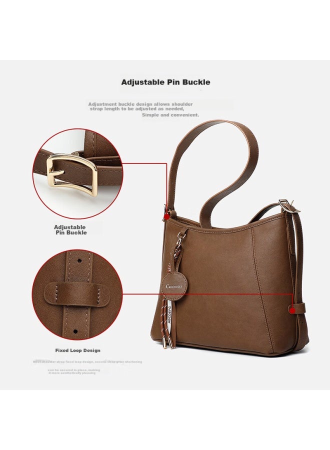 Crocodile Women's Day Trendy Large Capacity Shoulder Bag Versatile Underarm Tote Handbag Gift For Women - Image 5