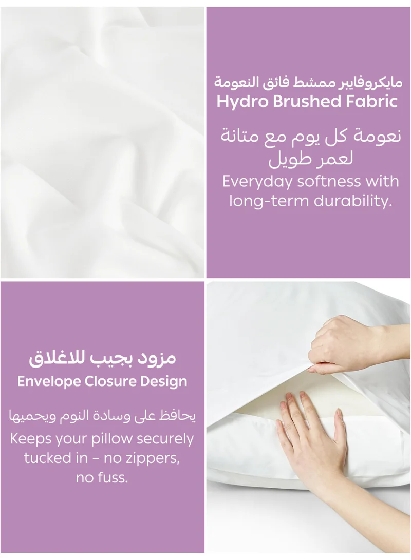 Donetella SUPER KING (200x200cm) Bedding Fitted Sheet - Fits 200x200 Cm For Super King Bed - 3 Pcs (1 Fitted Sheet and 2 Pillowcases) - 35 Cm Deep Pocket - Solid Bed Sheet  | Best Price UAE