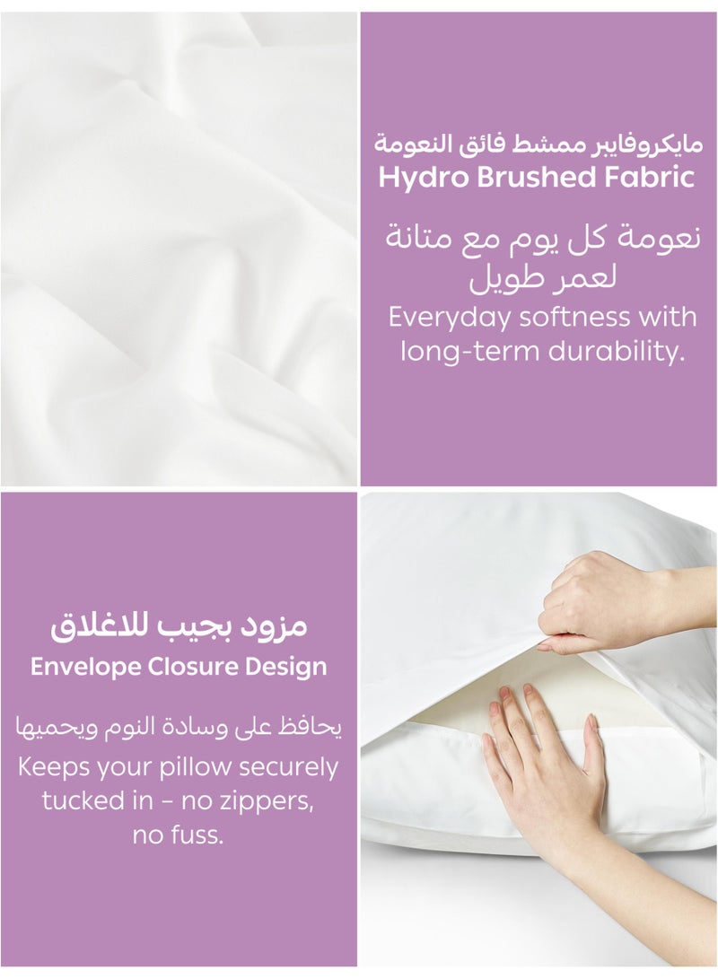 Donetella Bedding Fitted Sheet - Fits 200x200 Cm For Super King Bed - 3 Pcs (1 Fitted Sheet and 2 Pillowcases) - 35 Cm Deep Pocket - Solid Bed Sheet - Image 5