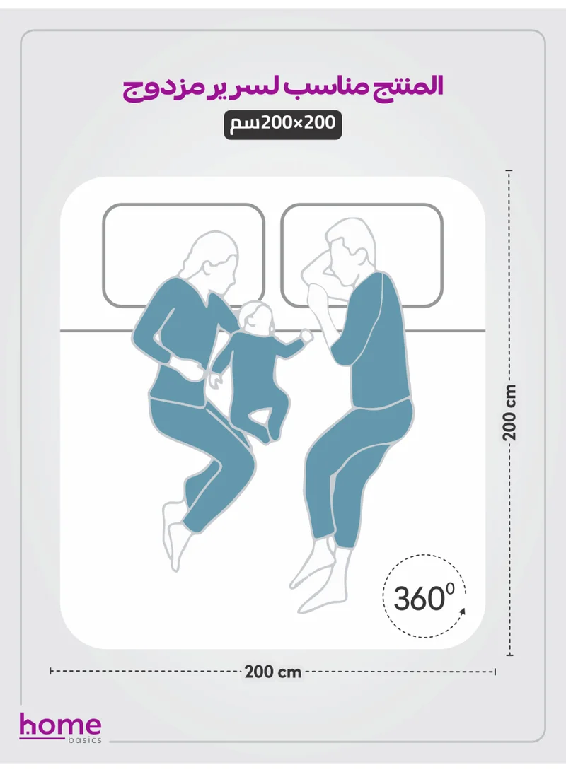 Donetella Bedding Fitted Sheet - Fits 200x200 Cm For Super King Bed - 3 Pcs (1 Fitted Sheet and 2 Pillowcases) - 35 Cm Deep Pocket - Solid Bed Sheet