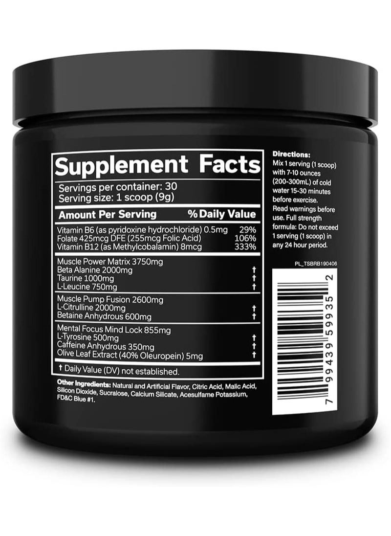 JNX Sports - The Shadow Pre Wrokout  Blue-Raspberry 270 g 30 Serving - Image 1