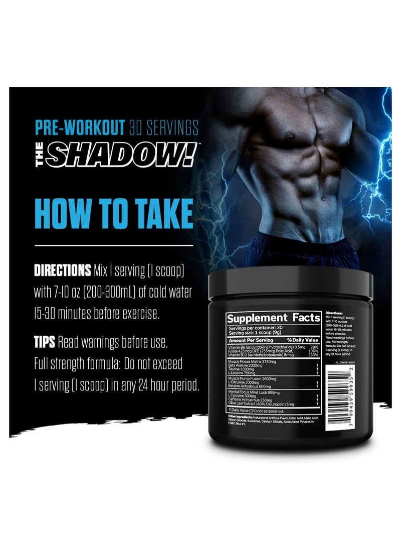 JNX Sports - The Shadow Pre Wrokout  Blue-Raspberry 270 g 30 Serving - Image 1