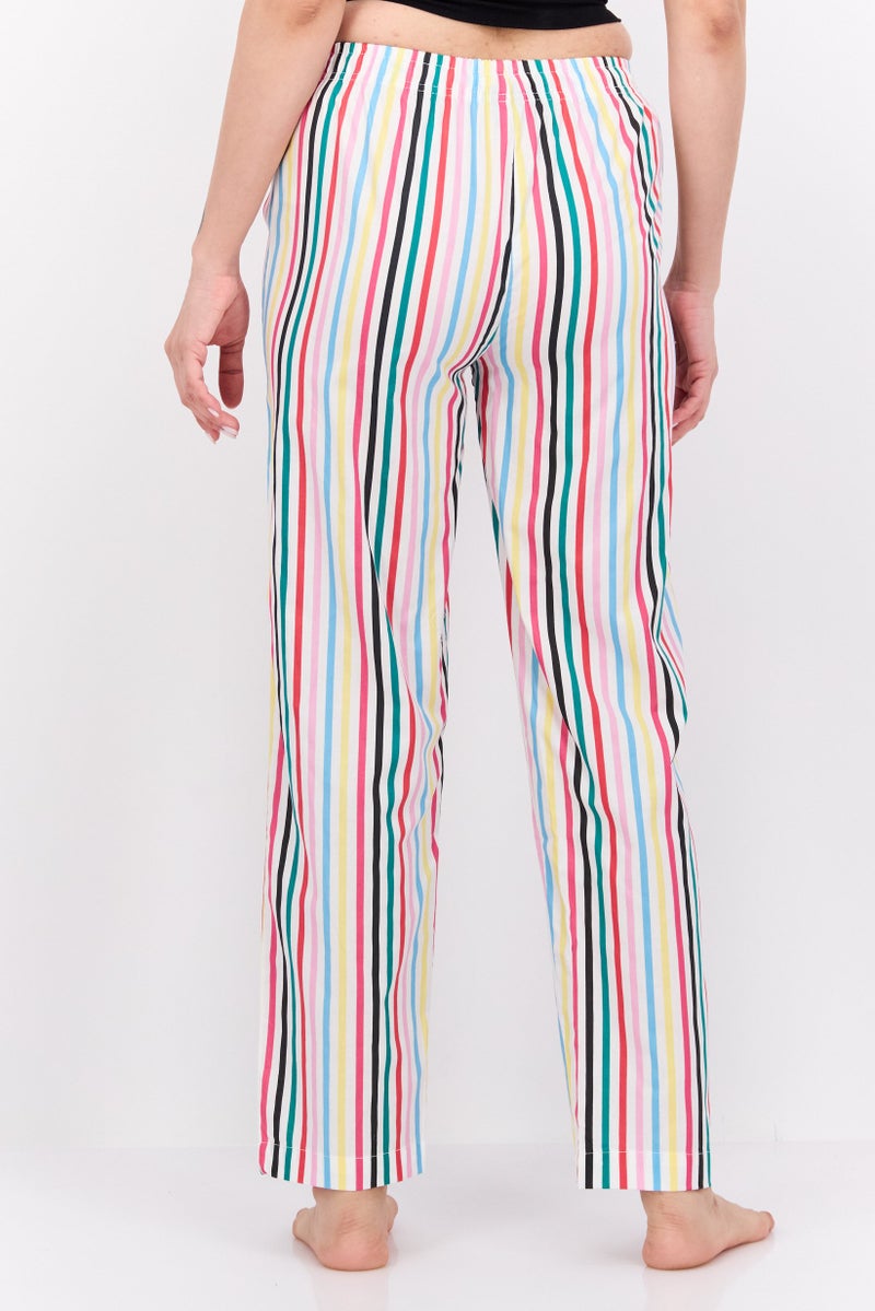 XOXO بيجاما نسائية مخططة بسحاب، وردي - Image 2