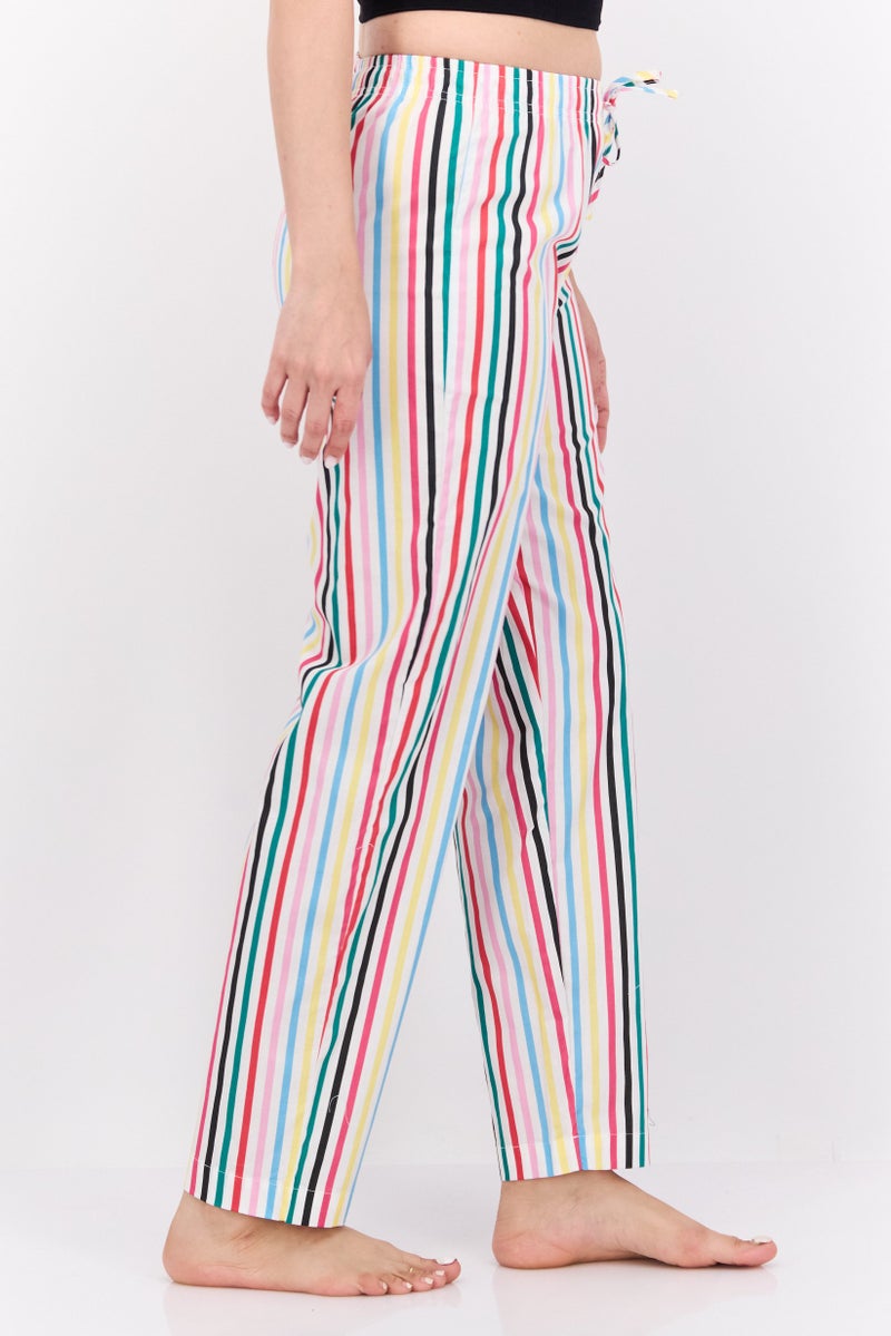 XOXO بيجاما نسائية مخططة بسحاب، وردي - Image 4