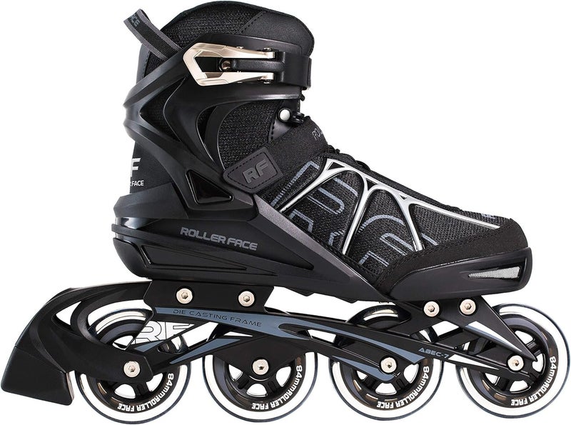 Rollerface RFSport Black Men’s Adult Fitness, Sport and Recreation, Premium Inline Skate - Image 1