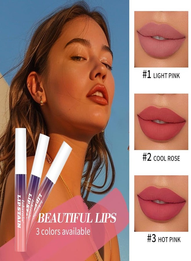 JEMPET Peel Off Lip Stain Lip Tint Set - 3 Pcs Long Lasting, Transfer Proof & Waterproof Matte Finish Lip Gloss - Image 2
