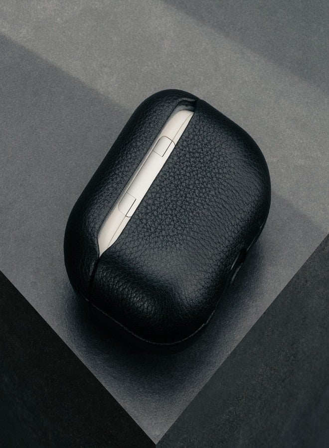 TORRO حافظة TORRO الجلدية متوافقة مع AirPods Pro (الجيل الأول والثاني) - غطاء AirPods Pro من الجلد الأصلي (أسود) - Image 4