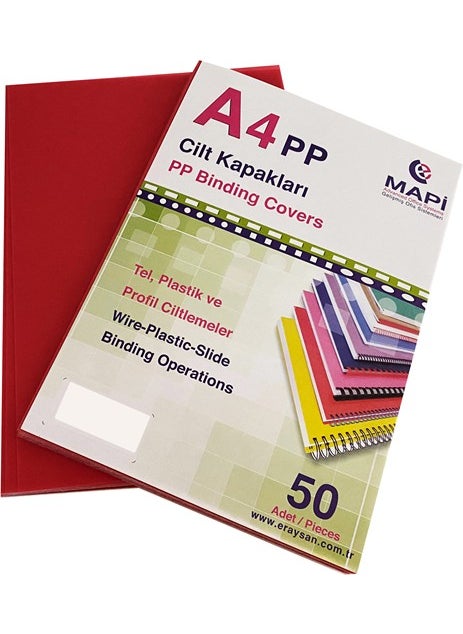 MAPi A4 Pp Color Cover 600 Mic. RED50 Li 