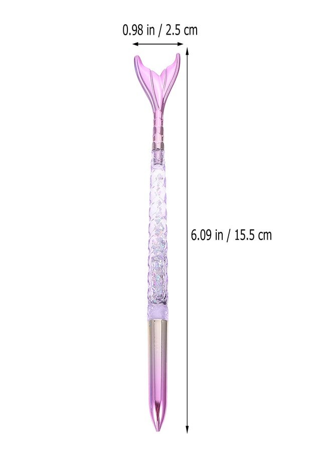 DIYEAH Mermaid Glitter Gel Pens 0.5mm Ballpoint Pens with Cute Mermaid Design, 4Pcs Black Ink, Smooth Writing, Ideal for Party Favors School Office and Home Use - Image 3