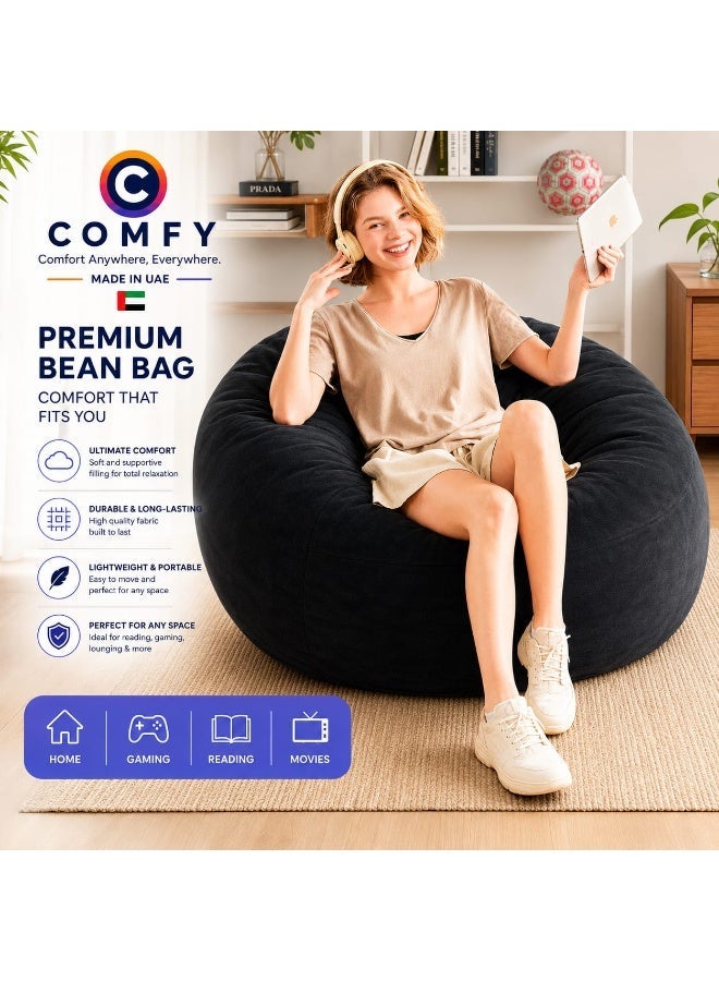 Comfy كيس حبوب أسود من المخمل الكلاسيكي المريح - Image 1