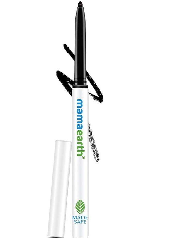 Mamaearth - Long Stay Kajal Black Retractable Waterproof, With Vitamin C And Chamomile, Charcoal Black, Matte Finish - Image 1