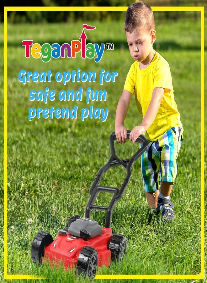 TeganPlay تجن بلاي ماكينة جز العشب للأطفال | أدوات ومعدات تنسيق الحدائق للأطفال | تشمل نظارات الأمان وقبعات الأذن - Image 5