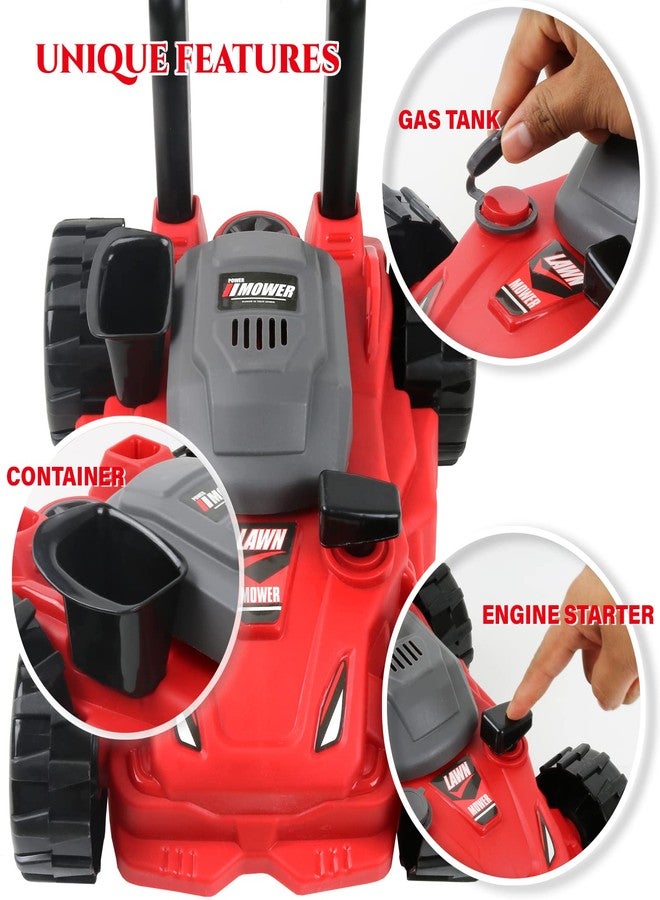 TeganPlay تجن بلاي ماكينة جز العشب للأطفال | أدوات ومعدات تنسيق الحدائق للأطفال | تشمل نظارات الأمان وقبعات الأذن - Image 3