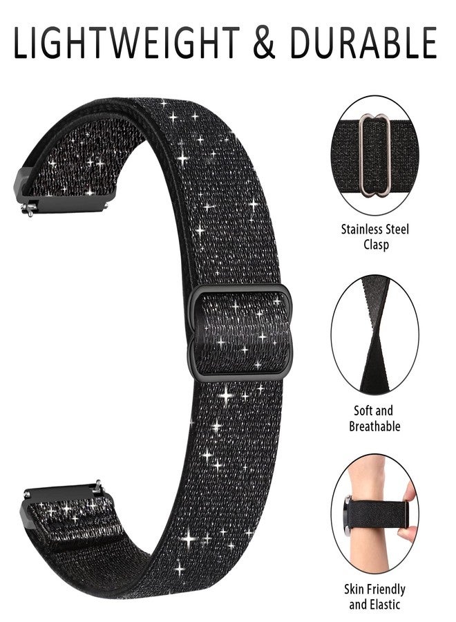 Bolesi 8 Pack Stretchy Nylon Watch Band Compatible with Samsung Galaxy Watch 7/6/5/4/FE,20mm Strap for Galaxy 6 Classic/5 Pro/Active 2 Women - Image 2