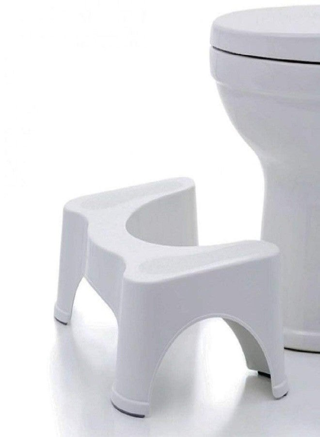 Dweezhet Plastic Non-Slip Sturdy Bathroom Western Toilet Potty Step Stool for Doctor Recommended Healthy Squat Potty Position Fits All Standard Size Toilet (Traditional) - Image 2