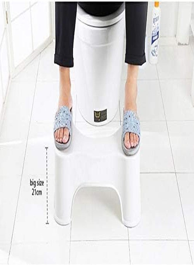 Dweezhet Plastic Non-Slip Sturdy Bathroom Western Toilet Potty Step Stool for Doctor Recommended Healthy Squat Potty Position Fits All Standard Size Toilet (Traditional) - Image 5