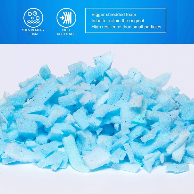 COYMOS Shredded Memory Foam Filling for Bean Bag Filler Foam Refill for Pouf Pillow Dog Beds Chairs Cushions and Arts Crafts, Added Gel Particles, 10 lb - Image 2
