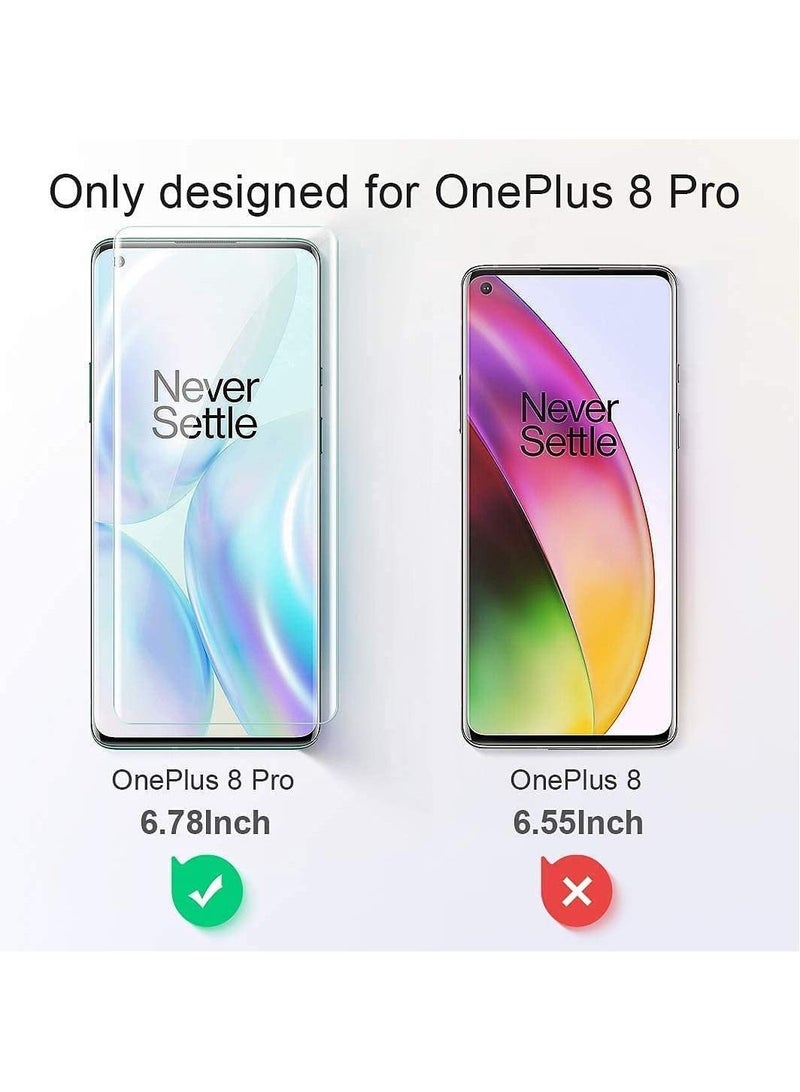 LEDIN Screen Protector for ONE Plus 8 Pro UV Tempered Glass, Film HD Screen Saver, 9H Hardness, Bubble-free Screen Replacement Protector Film - Image 2