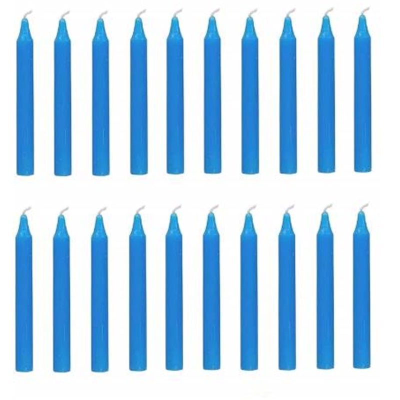 Aura Decor Unscented Pure Wax Stick Candle Pack of 20 (Blue) - Image 5