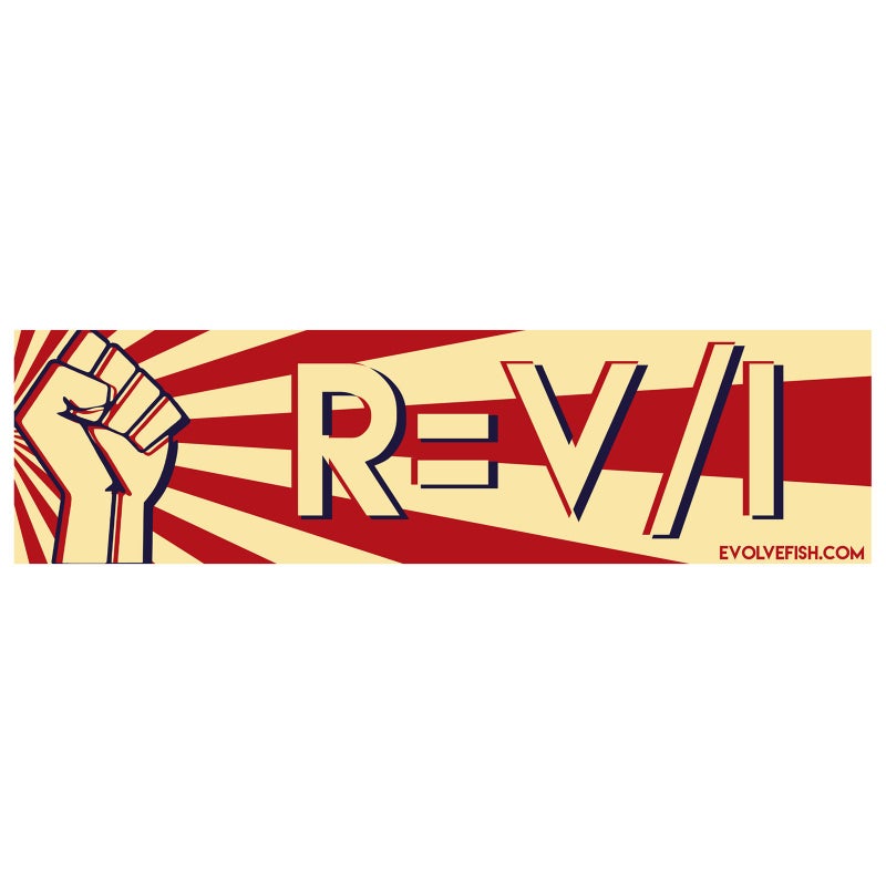 EvolveFISH Ohms Law of Resistance Bumper Sticker 11 x 3