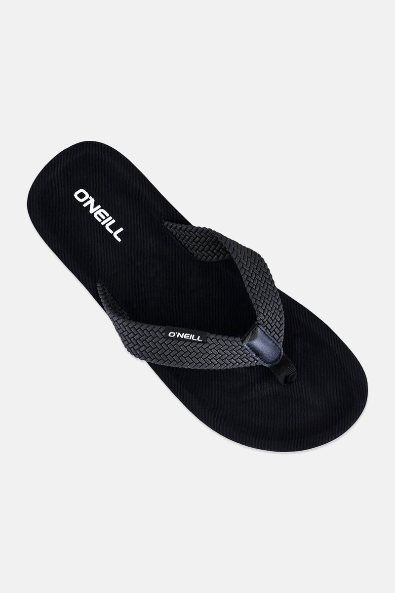 O'NEILL شباشب زيل للرجال بشعار العلامة التجارية، أسود - Image 4