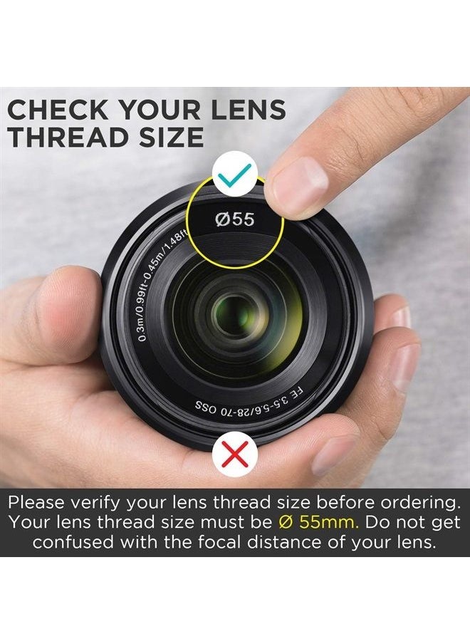 Altura Photo 55MM 0.43x Altura Photo Professional HD Wide Angle Lens (w/Macro Portion) for Nikon D3400, D3500, D5500, D5600 with DX NIKKOR 18-55mm f/3.5-5.6G VR and Sony Alpha Cameras  - Image 3
