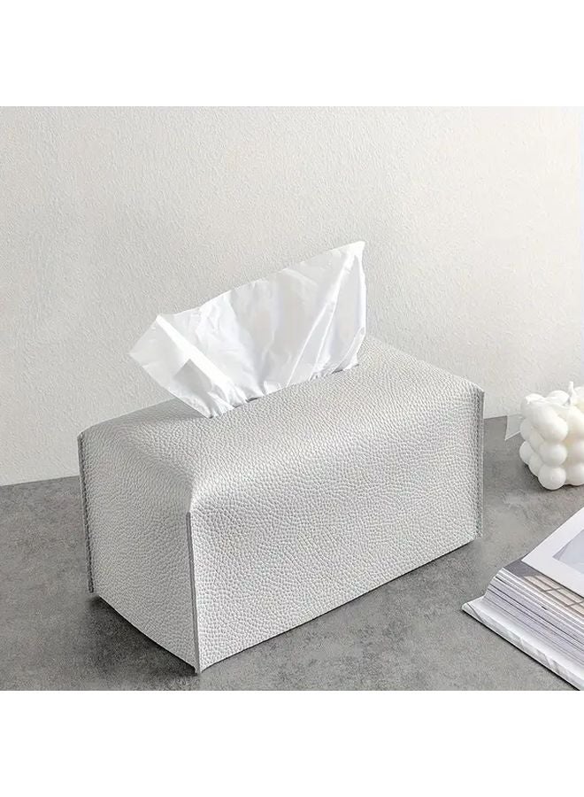 Pink Tissue Box Cover Modern Decorative Organizer For Living Room Bathroom Office - Image 2