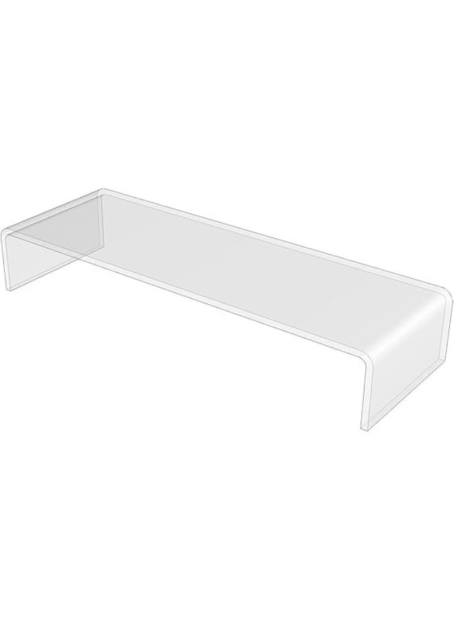 Horoof Home Horoof Home® Clear Acrylic Display Shelf – 30x10x5 cm, 6mm Thick Floating Organizer for Wall, Desk, and Countertop  - Image 1