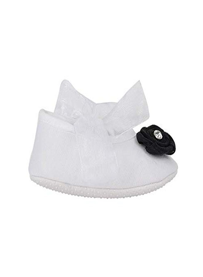 Rsmart Comfortable Non-Slip Cotton Booties Shoes For Baby Girl & Boy (9-12 Months) With Ribbon Closure - Image 3