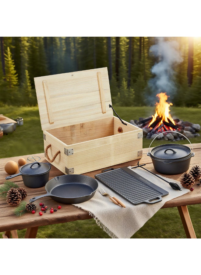 MASTER COOK High Quality Cast Iron Grill Set Black 21 x 34 x 54 cm SRBT064 - Image 3