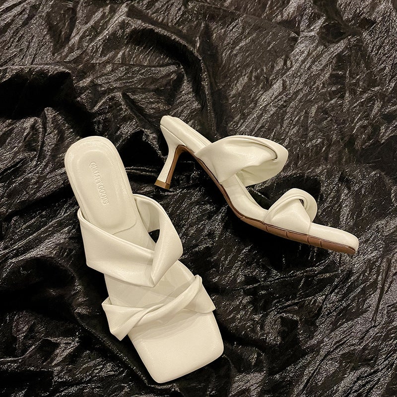 2023 Chic Simple Summer Slide Sandals for Women Pink  - Image 3