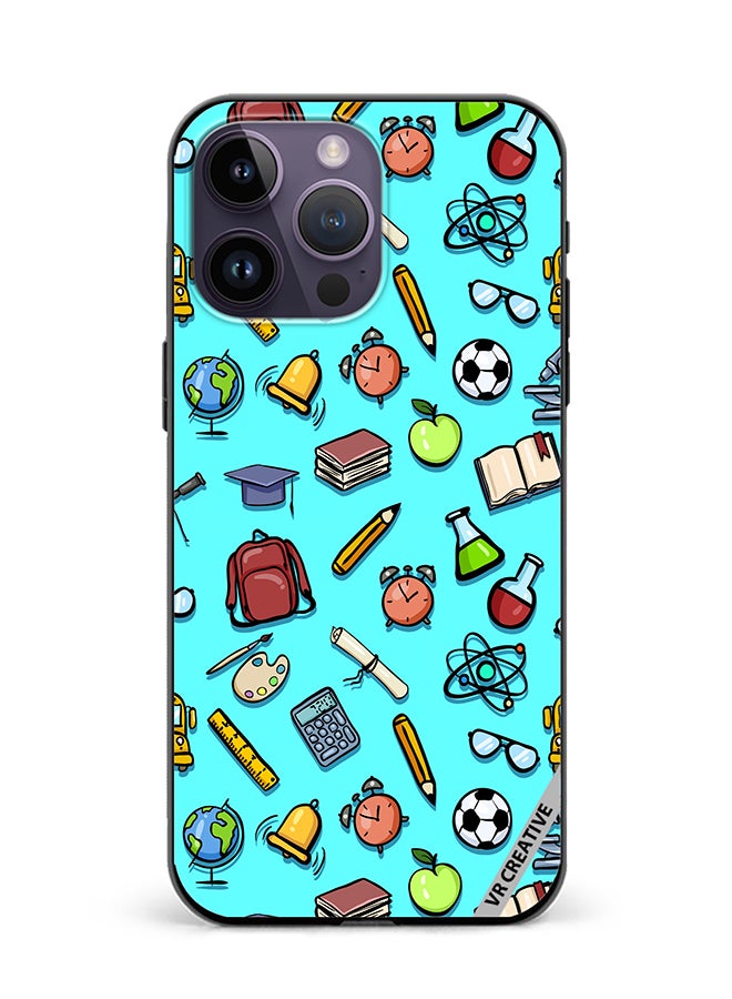VR CREATIVE Protective Case Cover For Apple iPhone 16 Pro Max Cartoon School Color Design Multicolour