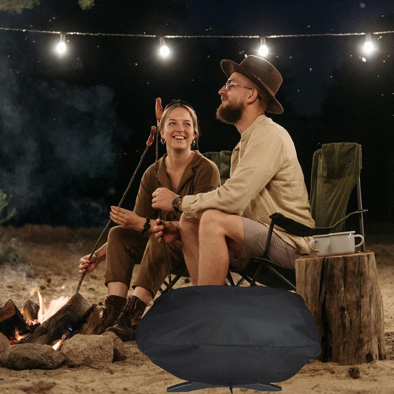 Ragyzity Waterproof Portable Grill Cover for Weber Q 7110/100/1000 Series, Outdoor Grill Cover UV Resistant Barbeque Grill Cover, Portable Heavy Duty Gas Grill Cover BBQ Cover with Drawstring - Image 4
