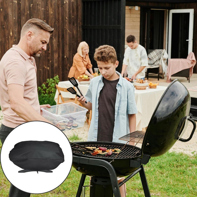 Ragyzity Waterproof Portable Grill Cover for Weber Q 7110/100/1000 Series, Outdoor Grill Cover UV Resistant Barbeque Grill Cover, Portable Heavy Duty Gas Grill Cover BBQ Cover with Drawstring - Image 5