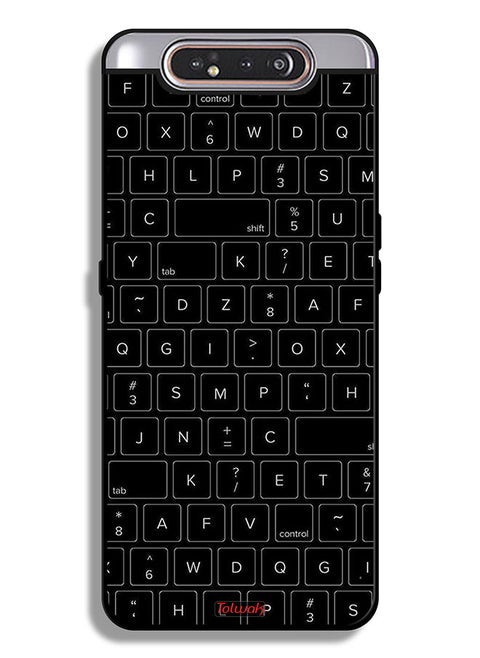 Samsung Galaxy A80 Protective Case Cover Random Keyboard Keys Pattern