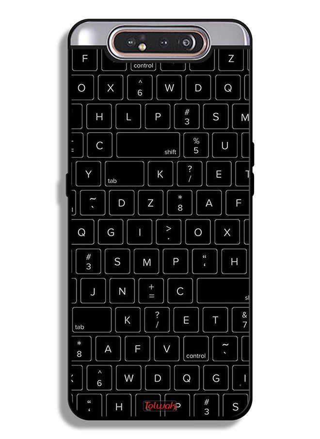 Samsung Galaxy A80 Protective Case Cover Random Keyboard Keys Pattern