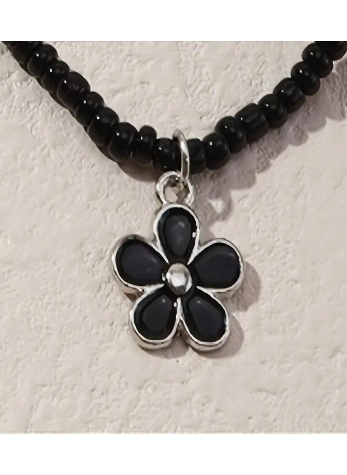 جلوسكي قلادة قلادة زهرة الراتنج على طراز goolsky بوهيمي مثالية للارتداء اليومي وحفلات الأعياد - Image 2